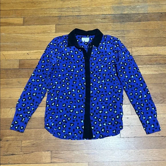 Kate Spade The 100% Silk Animal Print Blouse, size 0 - Picture 2 of 11